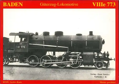 Dampf-Güterzugzuglokomotive Ville Nr. 773 der  Badische Staatseisenbahnen 1990