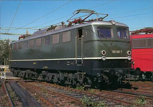 Elektro-Güterzuglokomotive 150 091-7 Deutsche Bahn AG im Bh Nürnberg Rbf. 1995