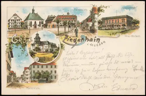 Ansichtskarte Ziegenhain-Schwalmstadt Gruss aus... Paradeplatz, Schloss 1898