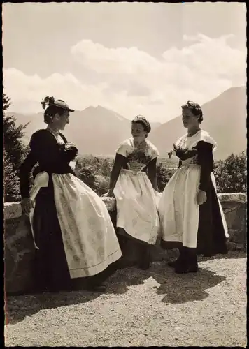 Ansichtskarte Bad Wiessee 3 Mädels in Tegernseer Festtracht 1960