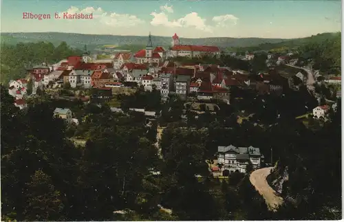 Postcard Elbogen (Eger) Loket Totale 1913