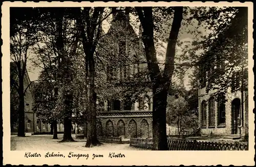 Ansichtskarte Kloster Lehnin Kloster mit Kloster-Eingang 1920