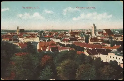 Ansichtskarte Frankfurt (Oder) Gesamtansicht 1914