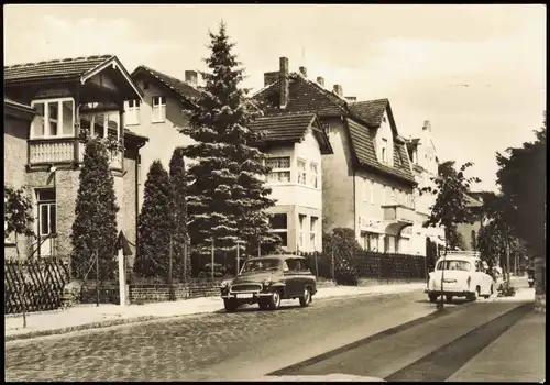 Grünheide (Mark) Karl-Marx-Straße zur DDR-Zeit, Autos Cars 1969