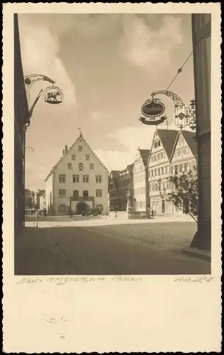 Ansichtskarte Bad Mergentheim Straßen Partie am Rathaus 1939