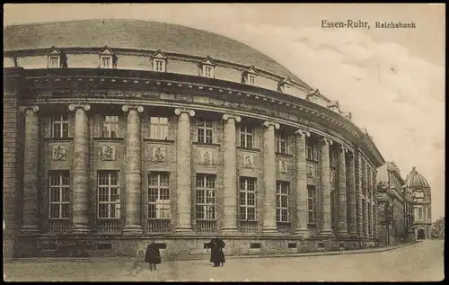 Ansichtskarte Essen (Ruhr) Partie an der Reichsbank 1911