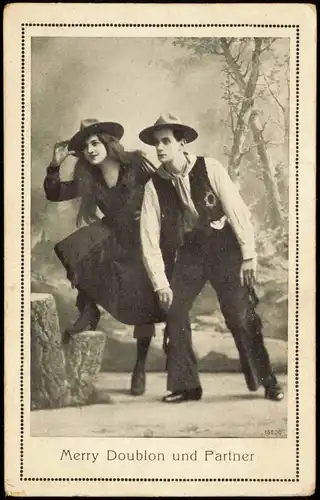Ansichtskarte  Merry Doublon und Partner Schausteller Künstler 1912