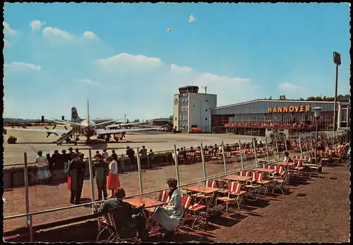 Ansichtskarte Hannover Flughafen - Flugzeug Restaurant 1969