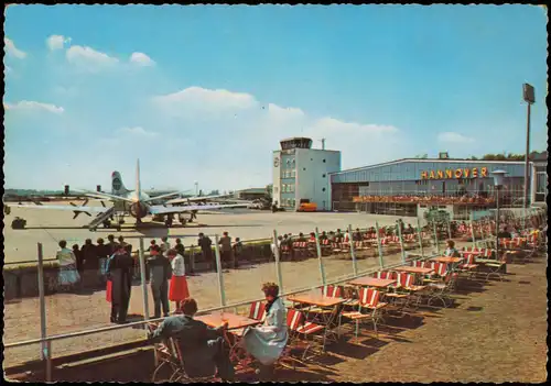 Ansichtskarte Hannover Flughafen - Flugzeug Restaurant 1964