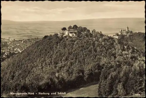 Ansichtskarte Wernigerode DDR AK Harz Harburg und Schloß 1958