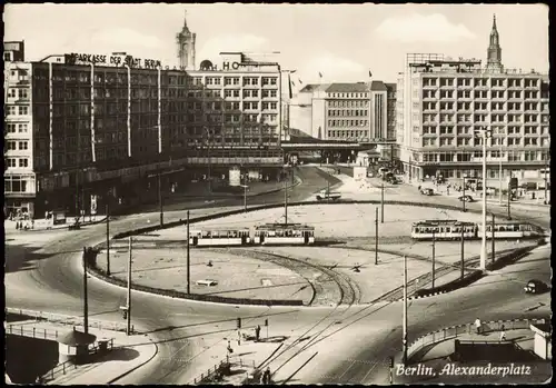 Ansichtskarte Mitte-Berlin Alexanderplatz zur DDR-Zeit 1957/1956
