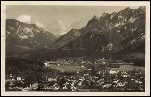 Ansichtskarte Bad Reichenhall Panorama-Ansicht mit dem Hohen Göll 1931