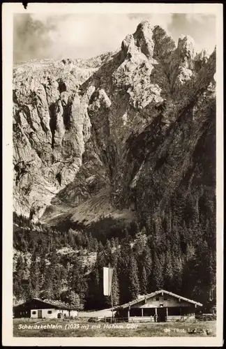 Berchtesgaden Umland-Ansicht Scharitzkehlalm (1035 m) mit Hohem Göll 1934