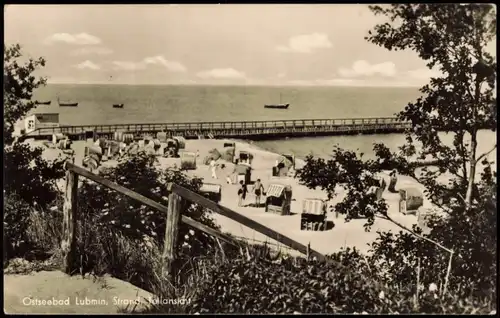 Ansichtskarte Lubmin Strand Ostsee Ostseebad zur DDR-Zeit 1957