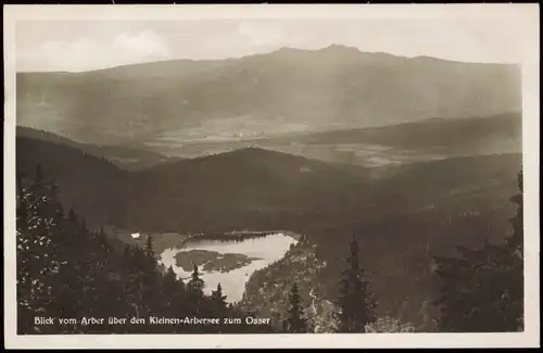 Bayerisch Eisenstein Blick vom Arber über den Kleinen-Arbersee zum Osser 1932