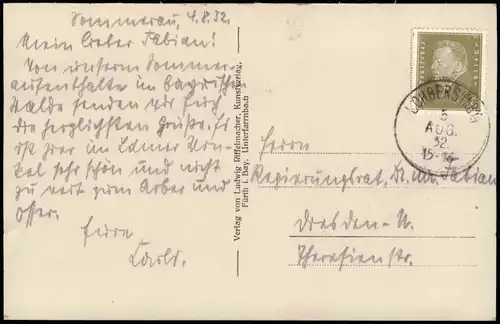 Bayerisch Eisenstein Blick vom Arber über den Kleinen-Arbersee zum Osser 1932