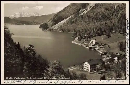 Urfeld Kochel See  Walchensee, Wettersteinwand, Dreitorsplize, Teufelsgrat 1936