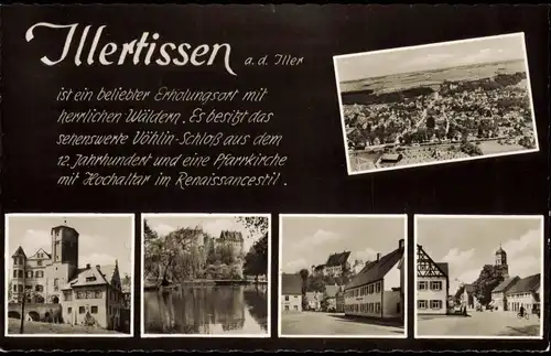 Ansichtskarte Illertissen Mehrbildkarte mit Ortsansichten 1960