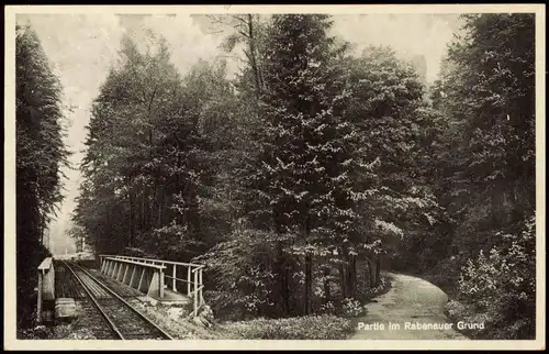 Ansichtskarte Rabenau Rabenauer Grund, Eisenbahn-Strecke, Brücke 1939