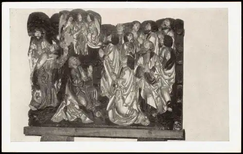 Ansichtskarte  Dionysius-Kirche in Holle, Relief aus einem Marienaltar 1960