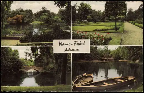 Ansichtskarte Wanne-Eickel-Herne Mehrbildkarte Stadtgarten (Park) 1961
