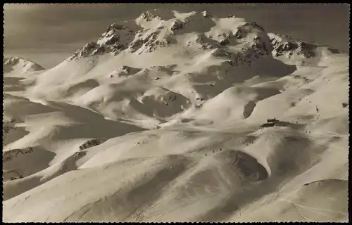 Ansichtskarte Schweiz Parsennhütte Schwarzhorn   Alpen1931 Stempel DAVOS PLATZ