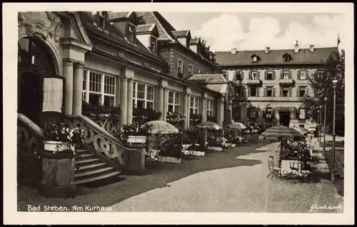 Ansichtskarte Bad Steben Kuranlagen Kurhaus 1942