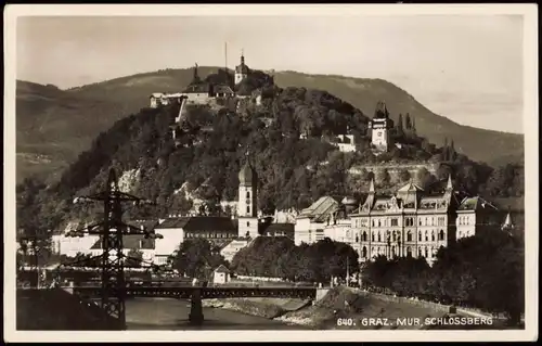 Ansichtskarte Garz Grazer Schloßberg, Bastei 1939