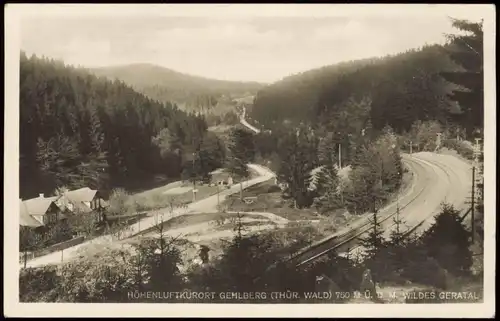 Gehlberg Umland-Ansicht, Wildes Gera-Tal im Thüringer Wald 1929