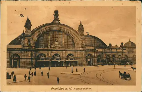 Ansichtskarte Frankfurt am Main Hauptbahnhof 1916