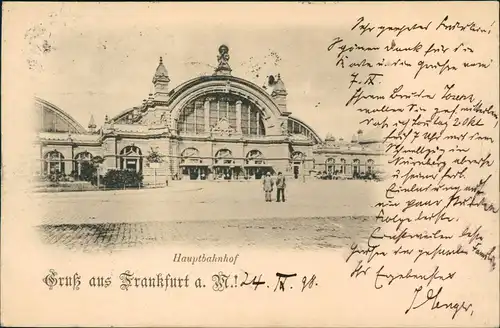 Ansichtskarte Frankfurt am Main Hauptbahnhof 1898