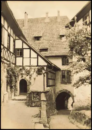 Ansichtskarte Eisenach Wartburg Eingang Burg, DDR 1967