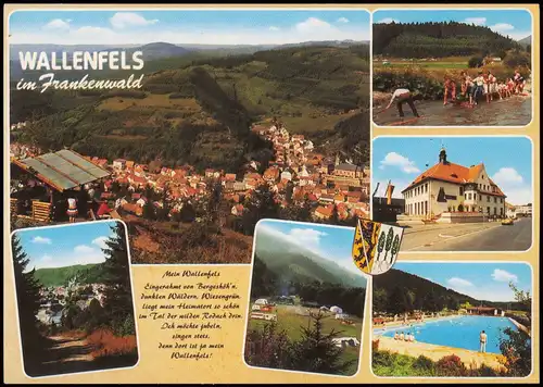 Wallenfels Mehrbildkarte mit Ortsansichten und Panorama-Ansicht 1980