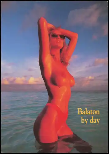 Ansichtskarte  Erotik Nackt - Nude Frau im Balaton 1993