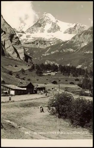 Ansichtskarte Zell am See GROSSGLOCKNER vom KÖDNITZTAL aus gesehen 1943