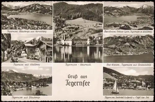 Ansichtskarte Bad Wiessee Mehrbild-Grusskarte Tegernsee (See) 1958