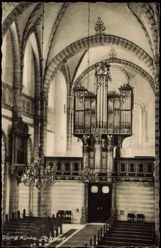 Postcard .Dänemark - Kloster Kirche Sorø Orgelet 1950