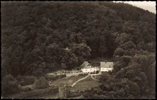 Bad Salzschlirf Luftbild der Wald-Gaststätte Marienlust (Fliegeraufnahme) 1965