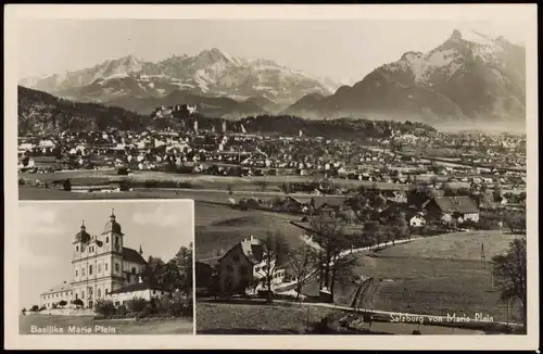 Ansichtskarte Salzburg Panorama-Ansicht mit Basilika Maria Plain 1953