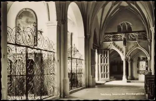 Ansichtskarte Salzburg Inneres der Nonnbergkirche 1960