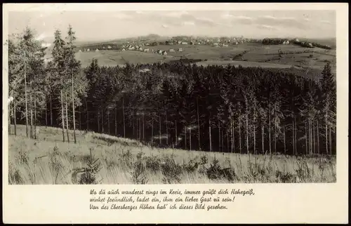 Ansichtskarte Hohegeiß-Braunlage Panorama-Ansicht Blick vom Ebersberg 1959