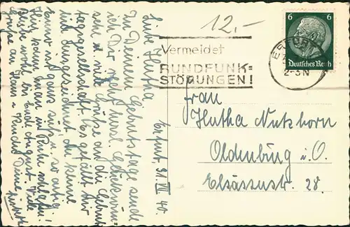 Ansichtskarte Erfurt Partie am Hauptbahnhof 1940