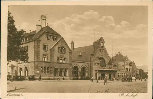 Ansichtskarte Eisenach Partie am Bahnhof 1926