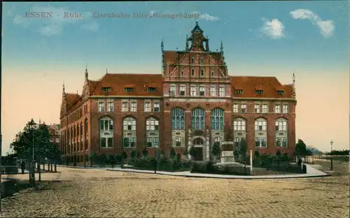 Ansichtskarte Essen (Ruhr) Eisenbahn-Direktionsgebäude 1914