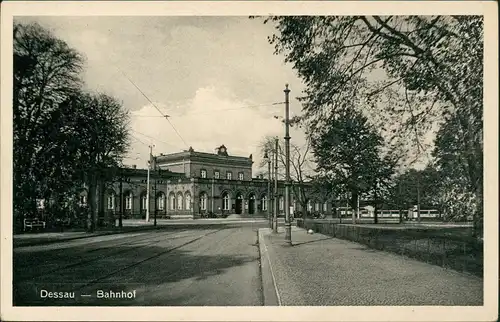 Ansichtskarte Dessau-Dessau-Roßlau Bahnhof 1936