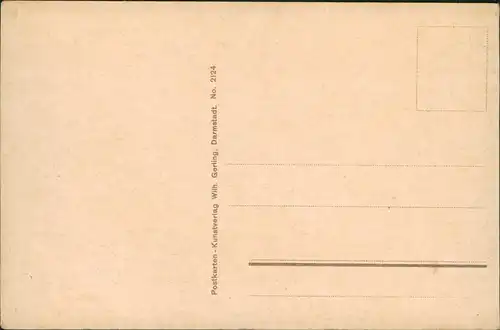 Ansichtskarte Darmstadt Bahnhof und Straßenbahn 1922