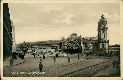 Ansichtskarte Köln Hauptbahnhof, Straße 1932