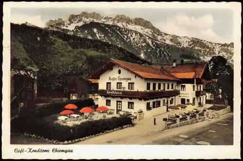 Ansichtskarte Bernau am Chiemsee Café-Konditorei Chiemgau 1959