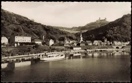 Ansichtskarte Balduinstein Lahn Partie mit Blick Schloss Schaumburg 1967