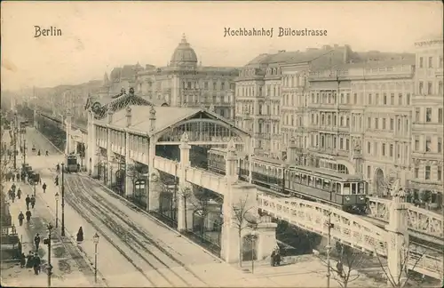 Ansichtskarte Schöneberg Berlin Bülowstrasse Bahnhof 1909  gel. Stempel